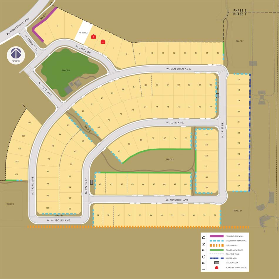 Alora at Ironwing community siteplan